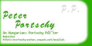 peter portschy business card